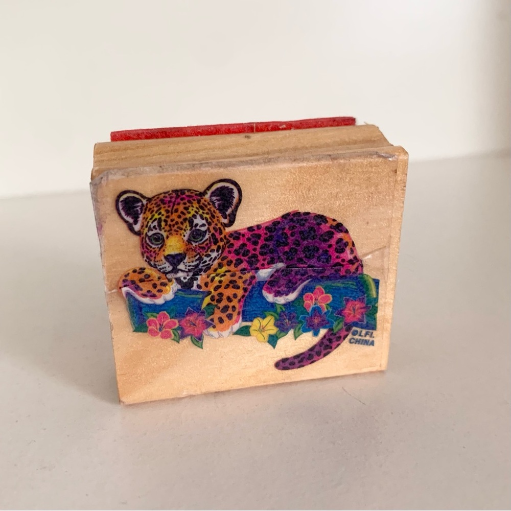 Lisa Frank vintage 90’s leopard rubber stamp